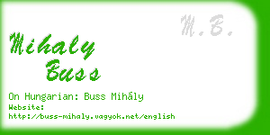 mihaly buss business card